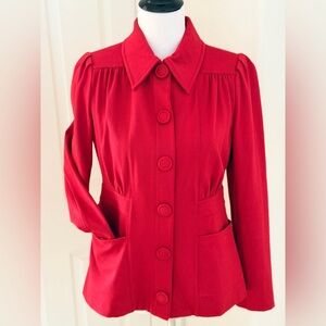 CAbi Red Fitted Blazer